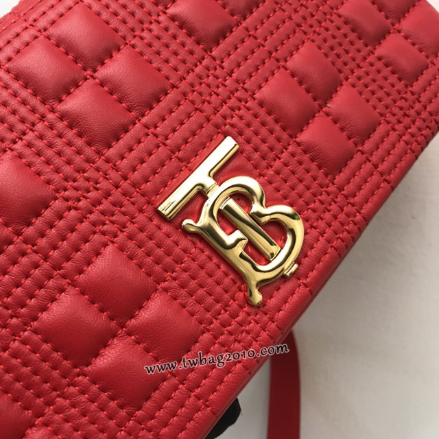 Burberry專門店新款羊皮小號TB蘿拉包 巴寶莉絎縫品牌格紋鏈條單肩挎背女包 yxb1542
